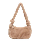 Soft Shoulder Underarm Bag Plush Autumn Winter Fluffy Women Totes Handbag