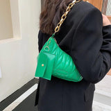 Chain Shoulder Bags Women Underarm Bag Handbags PU Leather Dumpling Bag