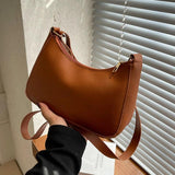 Women's PU Leather Hobos Shoulder Bag Underarm Totes Messenger Handbag Purse