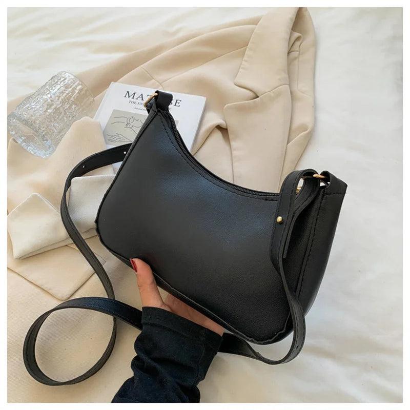 Women's PU Leather Hobos Shoulder Bag Underarm Totes Messenger Handbag Purse