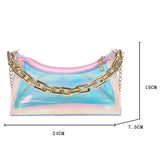 Transparent PVC Crossbody Bag Jelly Chain Shoulder Bags