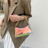 Transparent PVC Crossbody Bag Jelly Chain Shoulder Bags