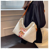 Canvas Square Bag Multifunctional One-Shoulder Diagonal Mobile Phone Pac