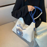 Canvas Square Bag Multifunctional One-Shoulder Diagonal Mobile Phone Pac