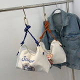 Canvas Square Bag Multifunctional One-Shoulder Diagonal Mobile Phone Pac