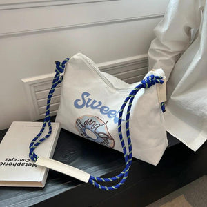 Canvas Square Bag Multifunctional One-Shoulder Diagonal Mobile Phone Pac