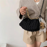 Chain Handbag Shoulder Bag for Women Clutch Purses Winter High Crossbody Bag