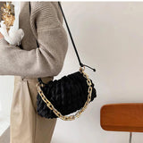Chain Handbag Shoulder Bag for Women Clutch Purses Winter High Crossbody Bag