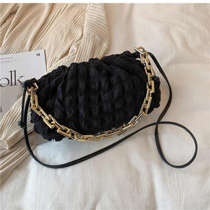 Chain Handbag Shoulder Bag for Women Clutch Purses Winter High Crossbody Bag