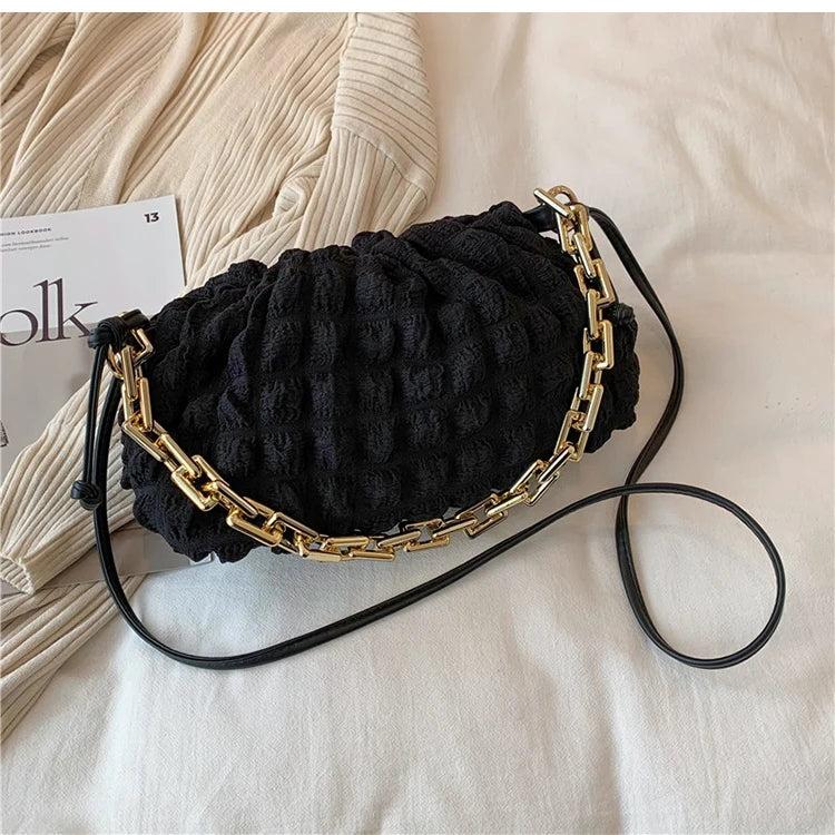 Chain Handbag Shoulder Bag for Women Clutch Purses Winter High Crossbody Bag