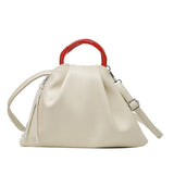 Small Totes With Ring Handle PU Leather Women's Handbag Shoulder Messenger Bag