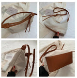 Canvas Shoulder Bag Tassels Hobo Crossbody Patchwork Satchel Bolsas