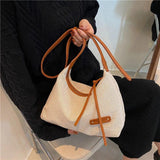 Canvas Shoulder Bag Tassels Hobo Crossbody Patchwork Satchel Bolsas