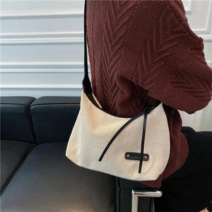 Canvas Shoulder Bag Tassels Hobo Crossbody Patchwork Satchel Bolsas