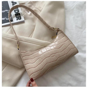 Women's PU Leather Sling Handbag Chain Shoulder Crossbody Bag