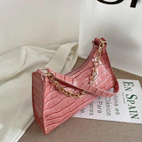 Retro Totes Shoulder Bag Leather Chain Handbag for Women