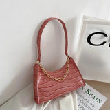 Retro Totes Shoulder Bag Leather Chain Handbag for Women