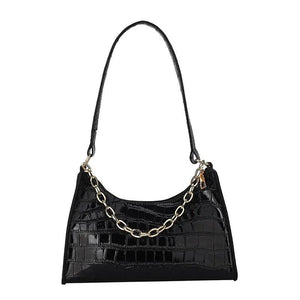 Retro Totes Shoulder Bag Leather Chain Handbag for Women