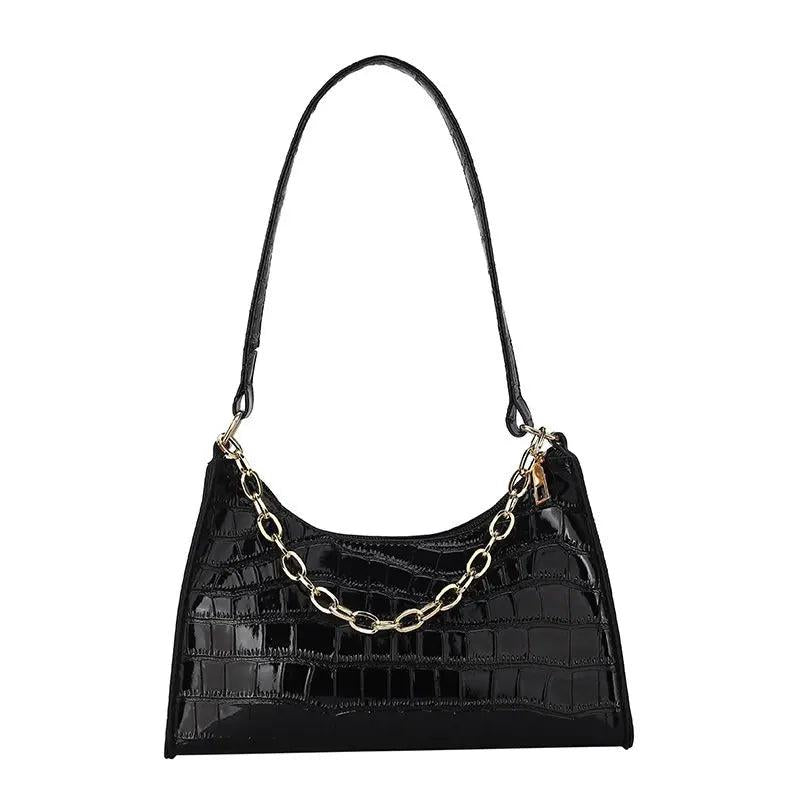 Retro Totes Shoulder Bag Leather Chain Handbag for Women