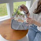 Messenger Handbags Hot Style Fold Soft Dumpling Bag Female Chain