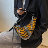 Y2K Jacquard Animal Patterns Shoulder Side Bag for Women