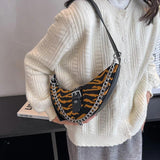 Y2K Jacquard Animal Patterns Shoulder Side Bag for Women