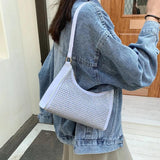 Women's PU Leather Underarm Bag Crossbody Purse Handbag