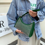 Women's PU Leather Underarm Bag Crossbody Purse Handbag