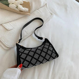 Plaid Shoulder Bag PU Leather Tote Crossbody Purse