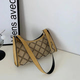 Plaid Shoulder Bag PU Leather Tote Crossbody Purse