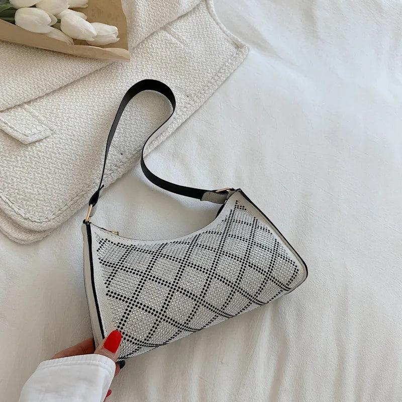 Plaid Shoulder Bag PU Leather Tote Crossbody Purse