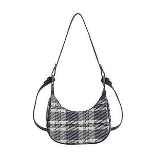 Plaid Underarm Shoulder Bags PU Leather Women Handbag Totes