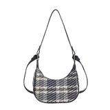 Plaid Underarm Shoulder Bags PU Leather Women Handbag Totes