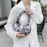 Tie Dye Oxford Cloth Women's Shoulder Bag Casual Underarm Handbag