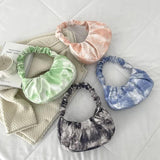 Tie Dye Oxford Cloth Women's Shoulder Bag Casual Underarm Handbag