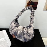 Tie Dye Oxford Cloth Women's Shoulder Bag Casual Underarm Handbag