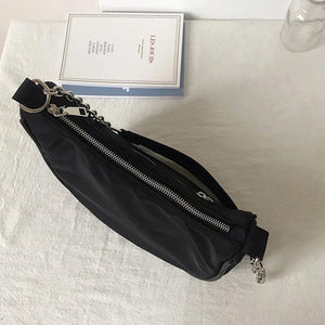 Vintage Nylon Chain Shoulder Hobo Bags For Women Crossbody Messenger Bag