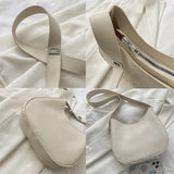 Half-Moon Shoulder Bag for Women - High-quality PU Leather Handbag