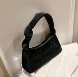 Women Pu Leather Shoulder Bag Retro Clutches Small Handbags Silver