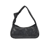 Women Pu Leather Shoulder Bag Retro Clutches Small Handbags Silver