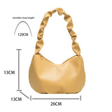 Buylor Summer Pleated Handlebags PU Women's Bag