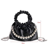 Summer Pleated Handlebags For Women PU Cloud Bags Casual Shopping Shoulder Bags
