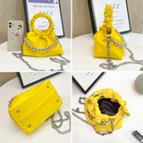 Summer Pleated Handlebags For Women PU Cloud Bags Casual Shopping Shoulder Bags