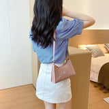 Women Embroidery Flower Underarm Bag Retro Solid Handbags