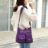 Nylon Shoulder Bags Waterproof Crossbody Bag Top-handle Satchel Handbag Tote