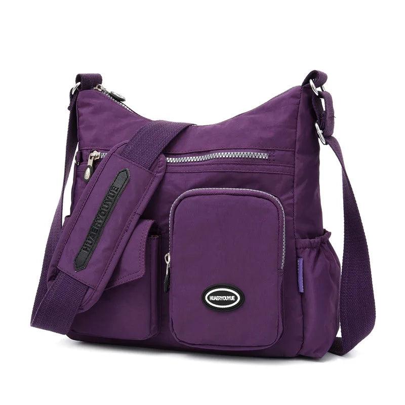 Nylon Shoulder Bags Waterproof Crossbody Bag Top-handle Satchel Handbag Tote