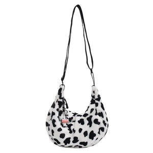 Women Cotton Shoulder Bag Casual Vintage Purse Bucket Pouch for Girls