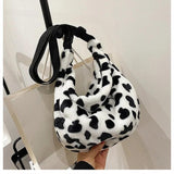 Women Cotton Shoulder Bag Casual Vintage Purse Bucket Pouch for Girls