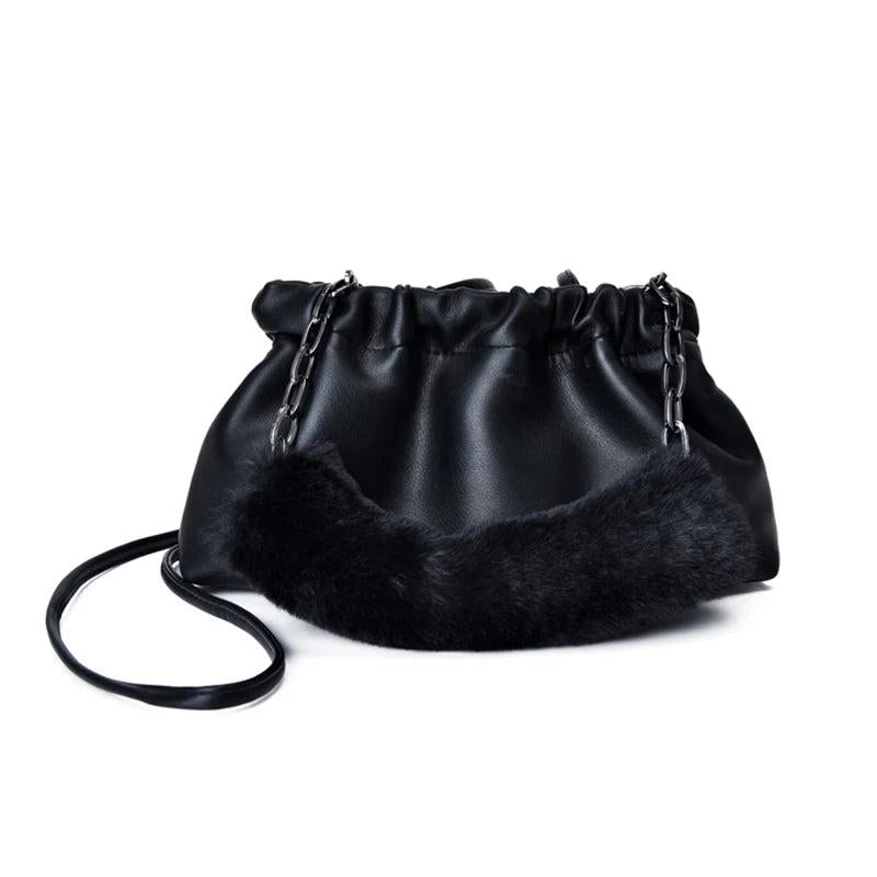 Women Dumplings Handbags Retro Chains Female Crossbody Shoulder Bag Tide Handbag