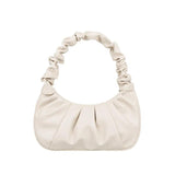 Women's Pleated Handlebags PU Cloud Bags Shoulder Handbag